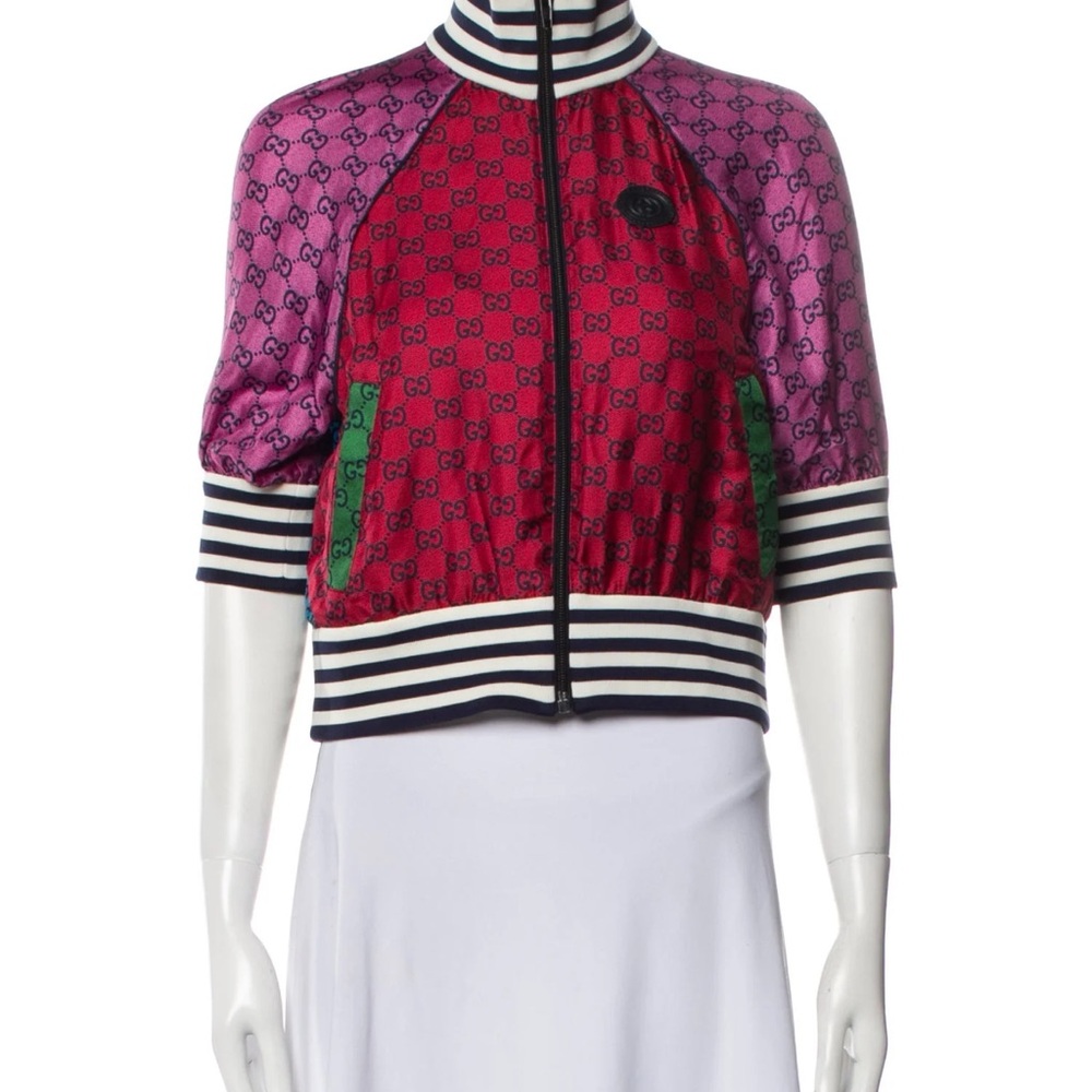Gucci Women's Red and Purple Bomber Jacket